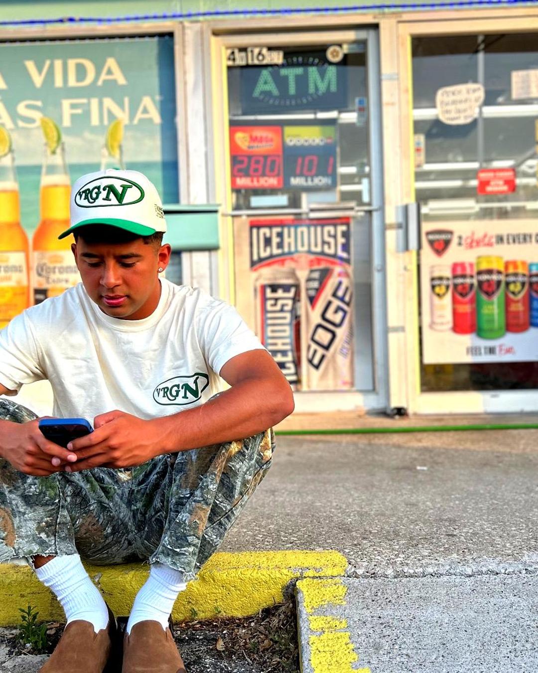 VRGN Cream & Emerald 5-Panel Hat